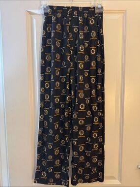 NHL Boston Bruins Black and Gold Logo Lounge Pants
